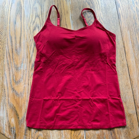 ANYFIT WEAR dk red molded bra top cami/NEW - Picture 1 of 5